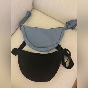VALUE SET Uniqlo Round Mini Shoulder Bag - Black and Blue